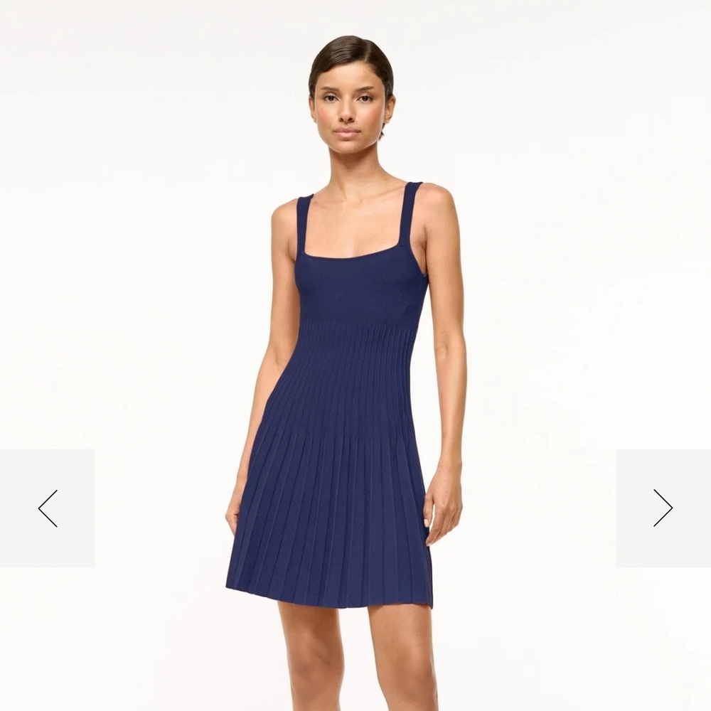 STAUD Navy Blue Mini Dress